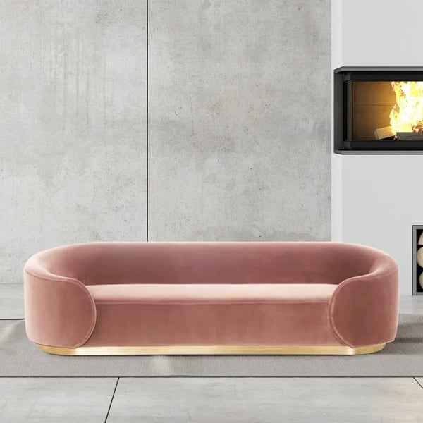 Tamanho personalizável Sofá de veludo de design moderno com cobertura de estofamento secional 4