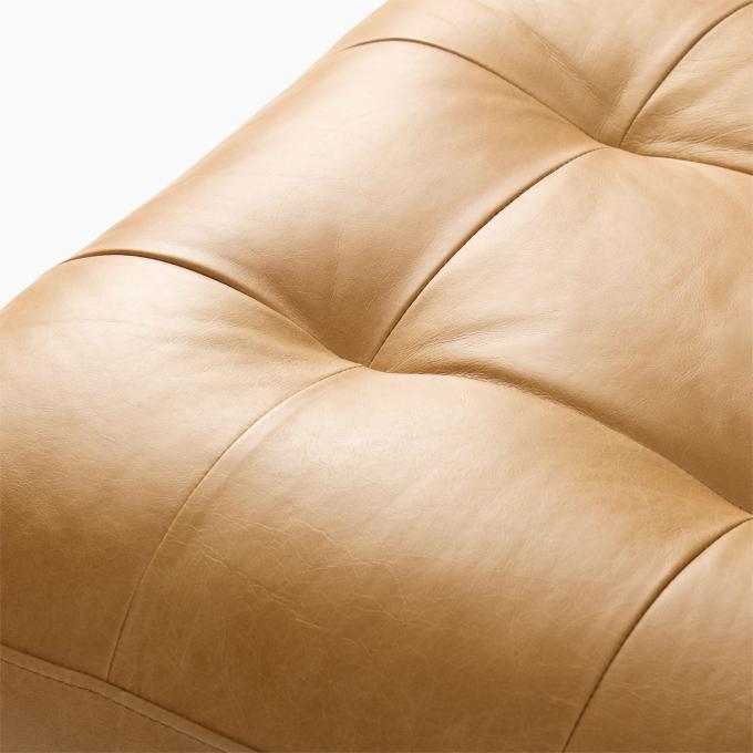 Modern Velvet Arm Leather Chaise Lounge Chair com banquinho otomano 3