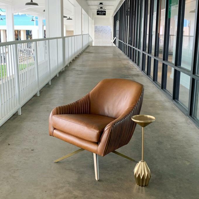 ODM Moderna cadeira giratória base de metal para escritório sala de estar de lazer 8