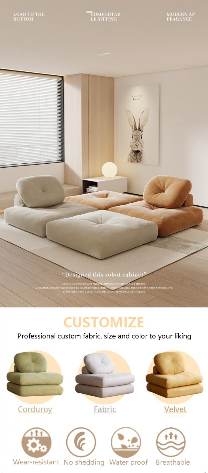 Sofá-cama reclinável convertível Tatami com tecido de veludo 0