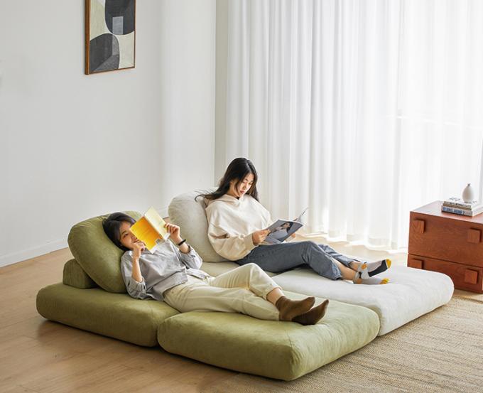 Sofá-cama reclinável convertível Tatami com tecido de veludo 9