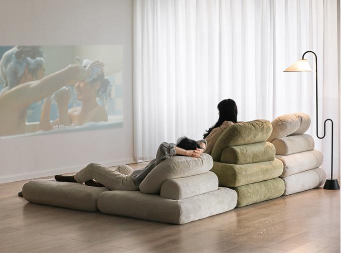 Sofá-cama reclinável convertível Tatami com tecido de veludo 11