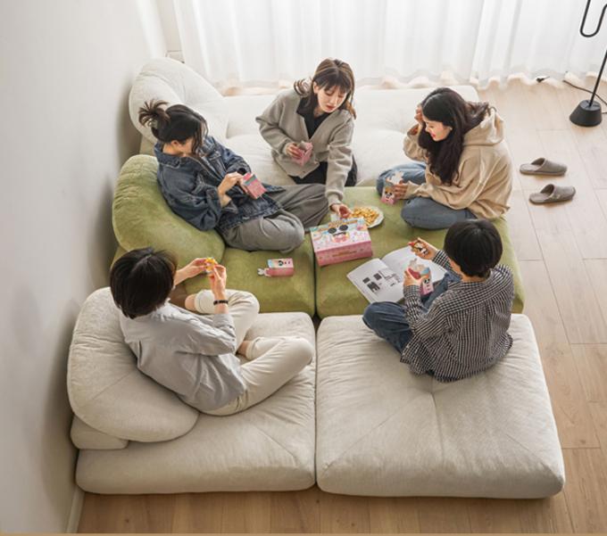 Sofá-cama reclinável convertível Tatami com tecido de veludo 12