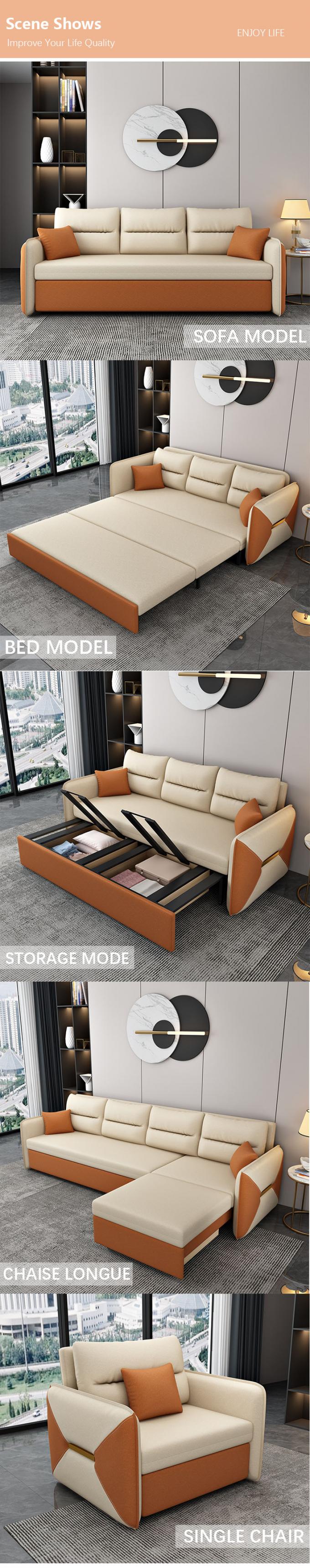 Mobiliário de sala de estar Sofá conversível Cama Loveseat Sleeper Cobertura de tecido 5
