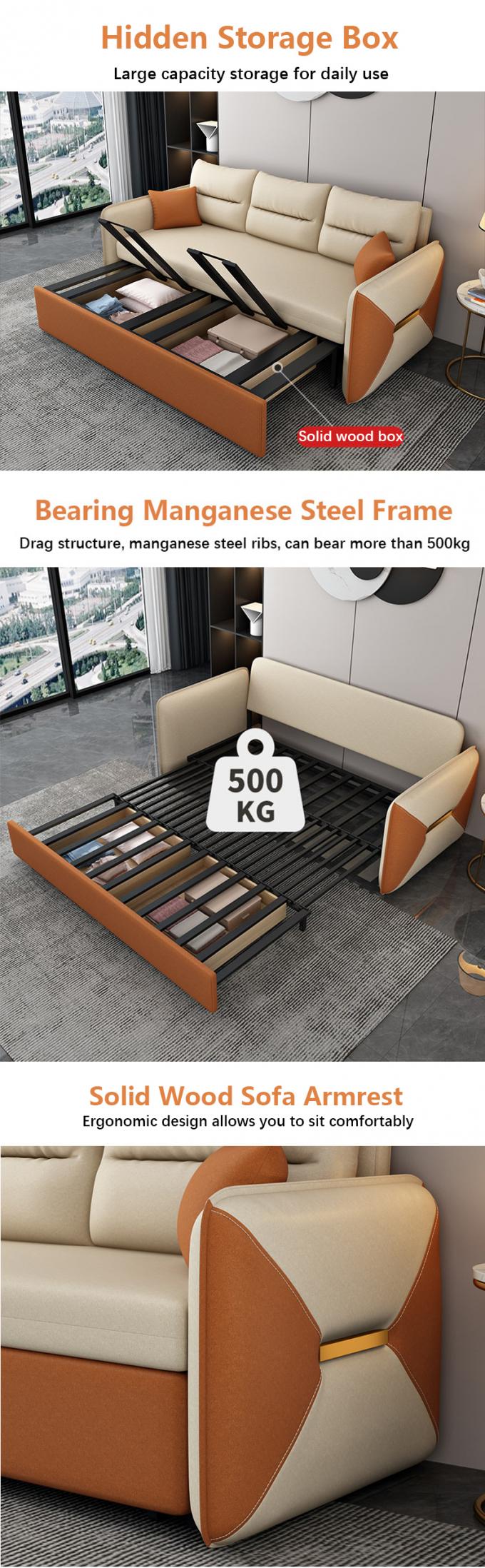 Mobiliário de sala de estar Sofá conversível Cama Loveseat Sleeper Cobertura de tecido 6