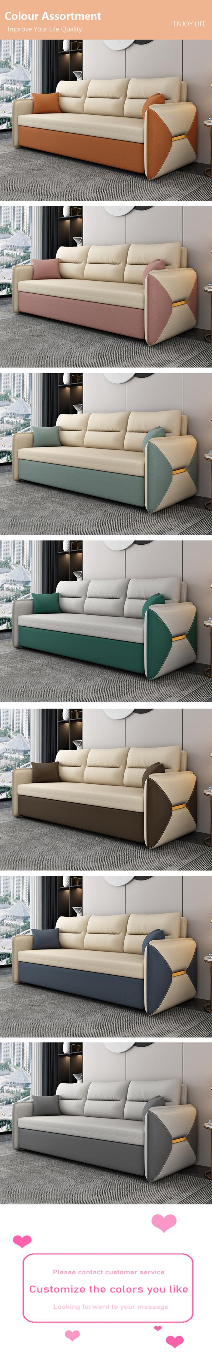 Mobiliário de sala de estar Sofá conversível Cama Loveseat Sleeper Cobertura de tecido 8