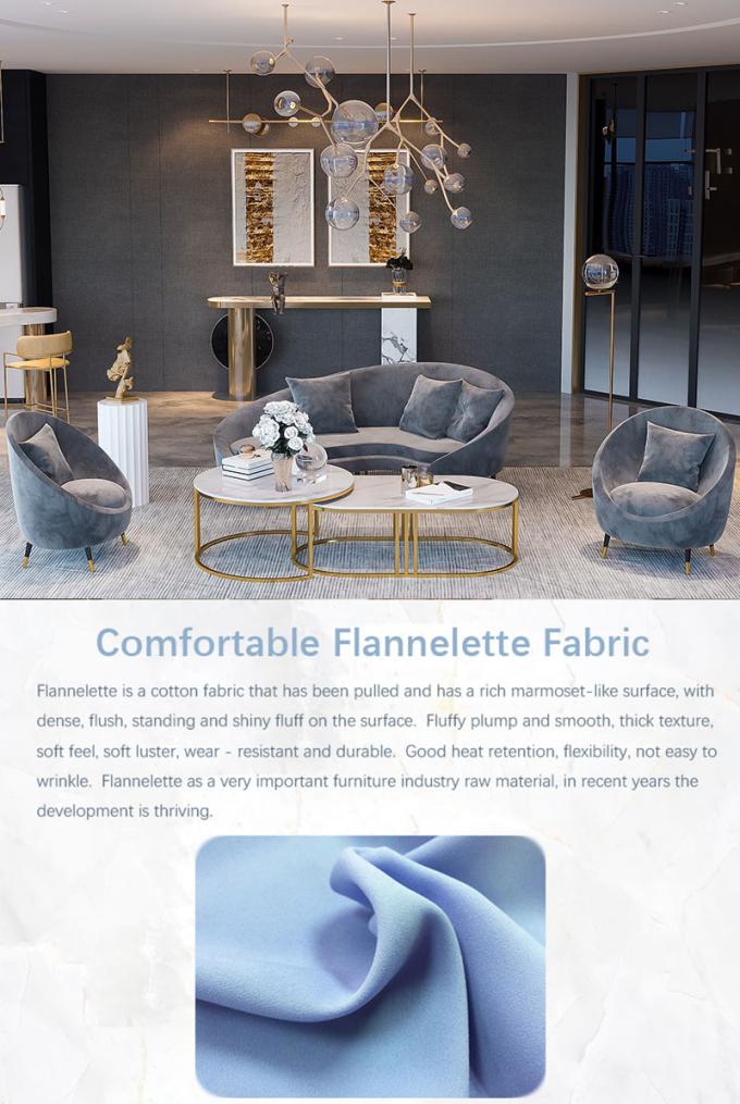 Silla de recepção com tamanho personalizado e sofá de veludo de três lugares 1