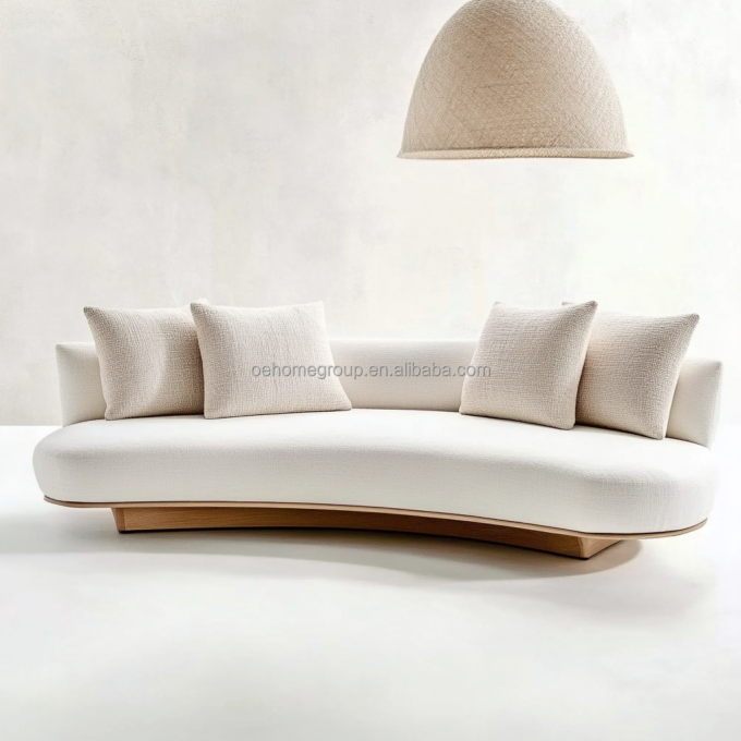 Material de preenchimento de espuma Luxury Living Room Fabric Sofa Velvet Upholster Sofa seccional para casa Hotel And End Design 5