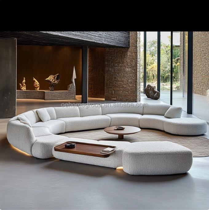 Sofá de sala de estar minimalista Design de moda italiano para relaxamento e conforto no lazer 1
