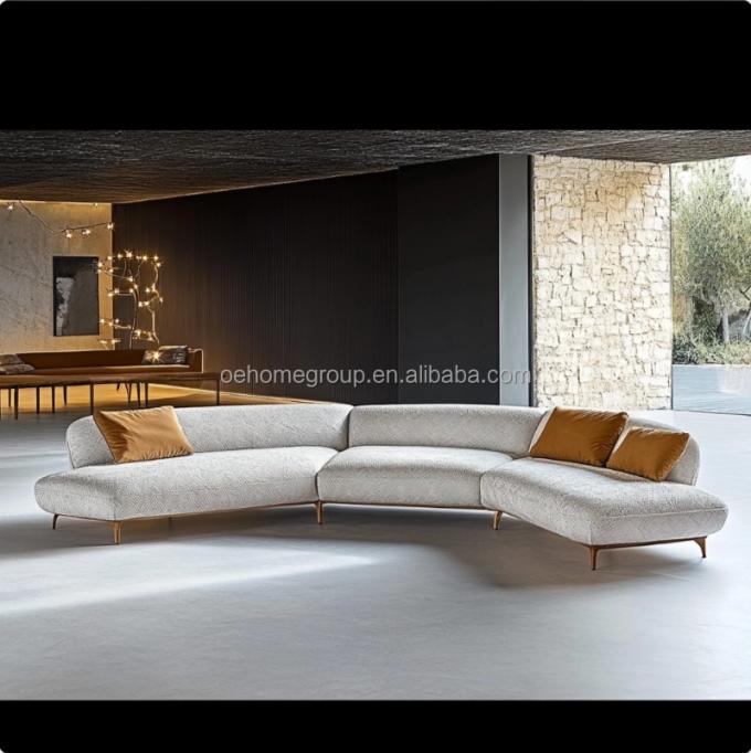 Sofá de sala de estar minimalista Design de moda italiano para relaxamento e conforto no lazer 2