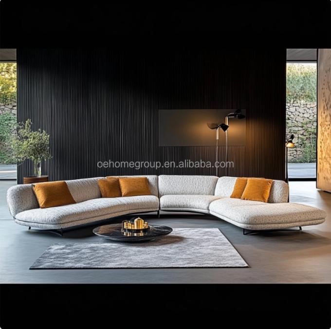 Sofá de sala de estar minimalista Design de moda italiano para relaxamento e conforto no lazer 4
