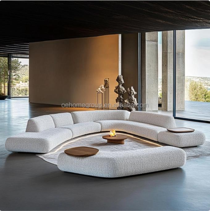 Sofá de sala de estar minimalista Design de moda italiano para relaxamento e conforto no lazer 6