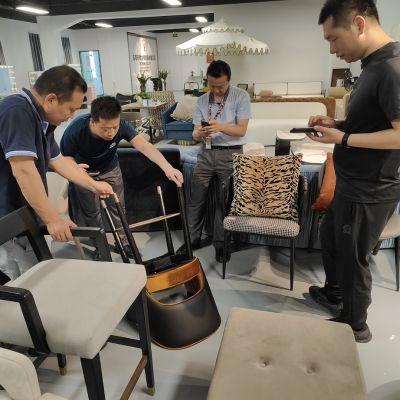 Conjuntos de Sofás de Hotel em Veludo e Couro Genuíno para Mobiliário de Lobby de Hotel Multifuncional, Salas de Estar ou Mobiliário de Apartamento 35