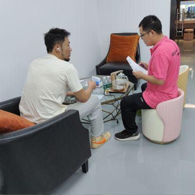 Conjuntos de Sofás de Hotel em Veludo e Couro Genuíno para Mobiliário de Lobby de Hotel Multifuncional, Salas de Estar ou Mobiliário de Apartamento 38