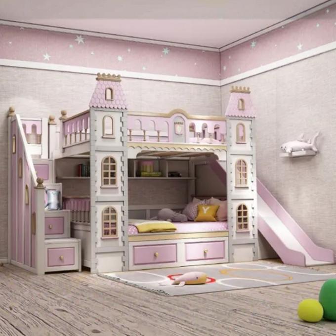Mobiliário de quarto azul essencial: beliche de madeira maciça e MDF para meninos em azul 8