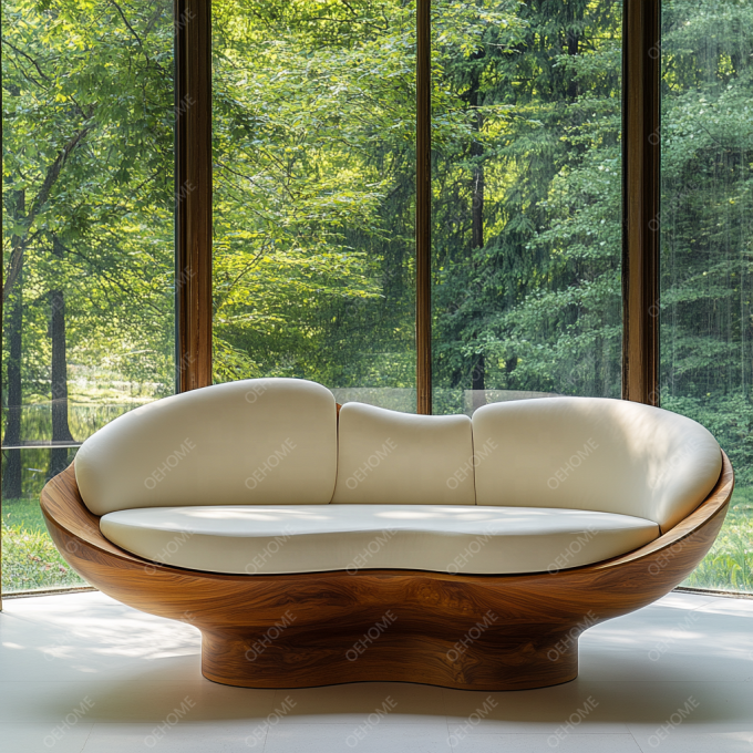 Conjunto de Sofá Moderno Personalizavel com Arte de Sala Simples Pernas de Madeira E Esquina Para Criar Uma Atmosfera Relaxante 5