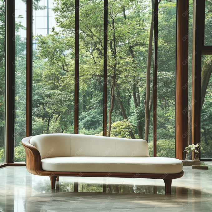 Conjunto de Sofá Moderno Personalizavel com Arte de Sala Simples Pernas de Madeira E Esquina Para Criar Uma Atmosfera Relaxante 7