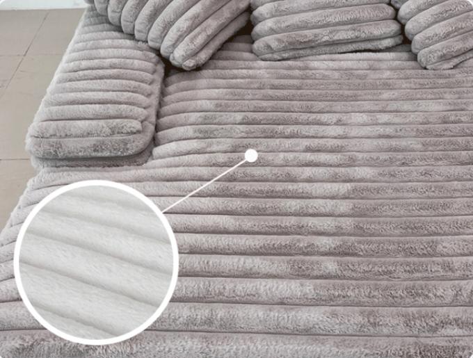 Sofá Chaise Lounge Loveseat Moderno em Tecido de Veludo Cotelê para Sala de Estar Contemporânea com Entrega Porta a Porta 6