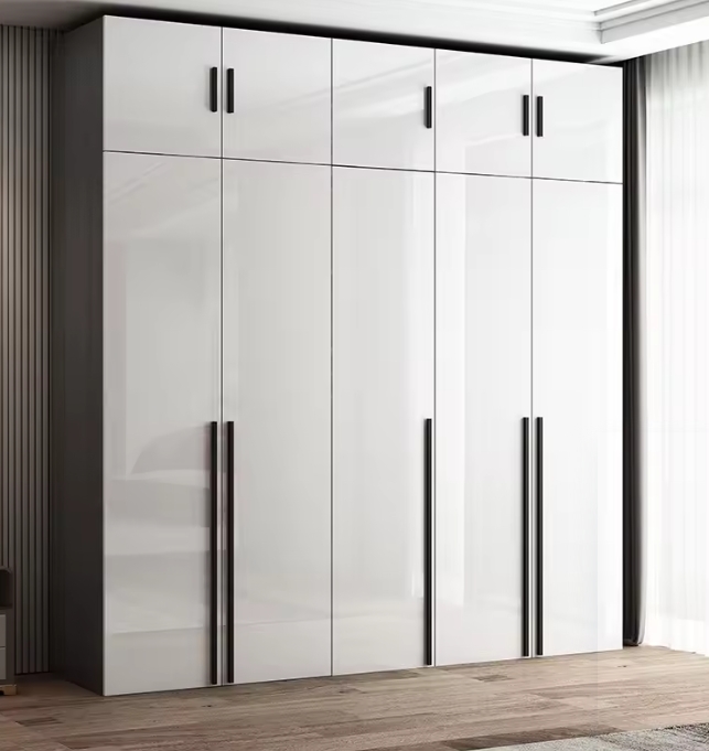 Customizado Moderno 2 Portas MDF Roupas de madeira Guarda-roupa Para quarto Extensivel Funcional 4