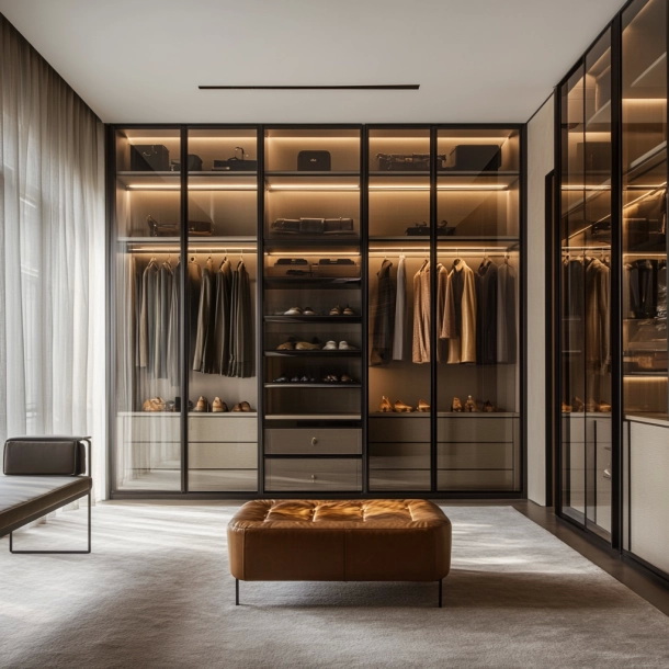 Mobiliário de Guarda-Roupa de Madeira Extensível para Design de Quarto Moderno em Foshan 0