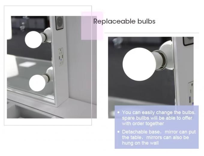 Conjuntos de Maquilhagem para Quarto com Espelho Iluminado por LED, Mesa de Toucador com Gavetas e Prateleiras de Armazenamento Ajustáveis em Rosa 3