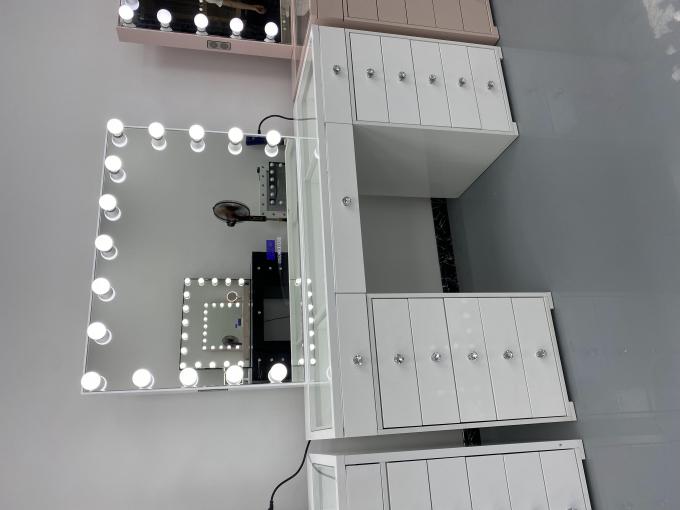 Y Packing Modern Dressing Table With Light Mirror Bedroom Vanity Dresser Make-up Desktop Led Mirrors Set Drawers Dresses 1