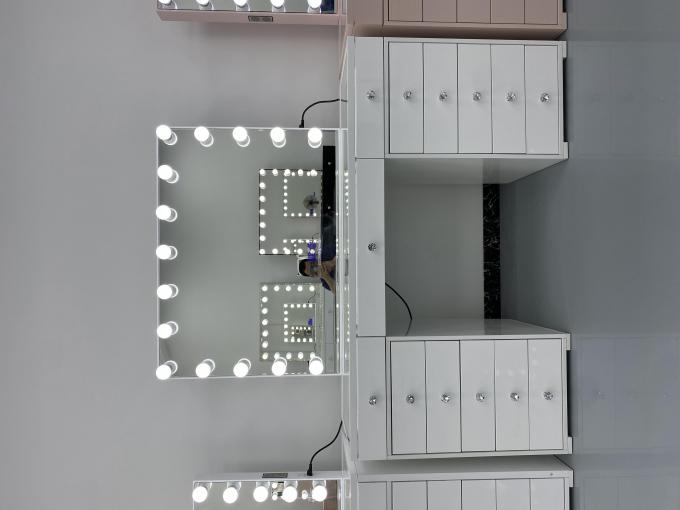 Y Packing Modern Dressing Table With Light Mirror Bedroom Vanity Dresser Make-up Desktop Led Mirrors Set Drawers Dresses 2
