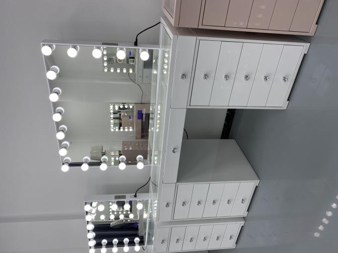 Y Packing Modern Dressing Table With Light Mirror Bedroom Vanity Dresser Make-up Desktop Led Mirrors Set Drawers Dresses 3