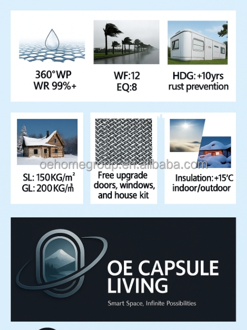 Sistema Inteligente Acampamento ao ar livre Casa Cabana Espaço Casa Móvel Espaço Espaço de Sala Prefabricado 28