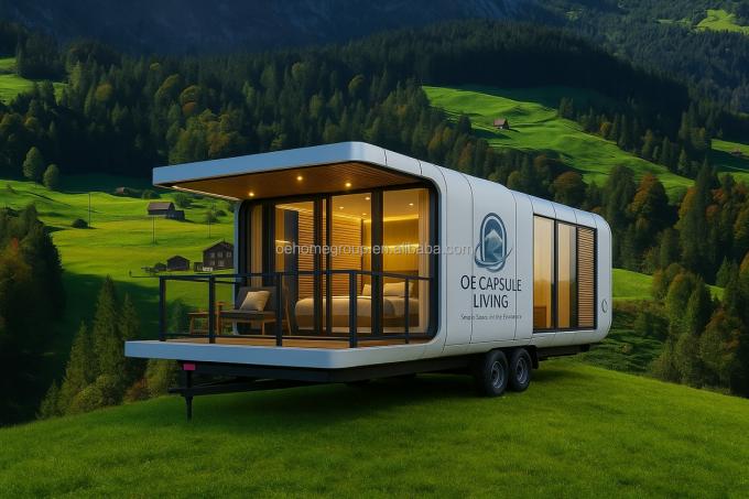 Modular 7 Luxury Prefab Steel Smart Tiny Space Capsule Home Prefabricated Capsule Room Hotel Capsule House Outdoor 6