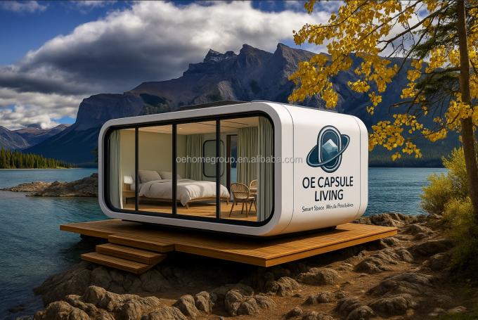 40 Fthotel Prefabricado Modular Casa Capsula Espacial de Aço Container Móvel Casas Com Banheiro Para 5 Pessoas Quarto 7
