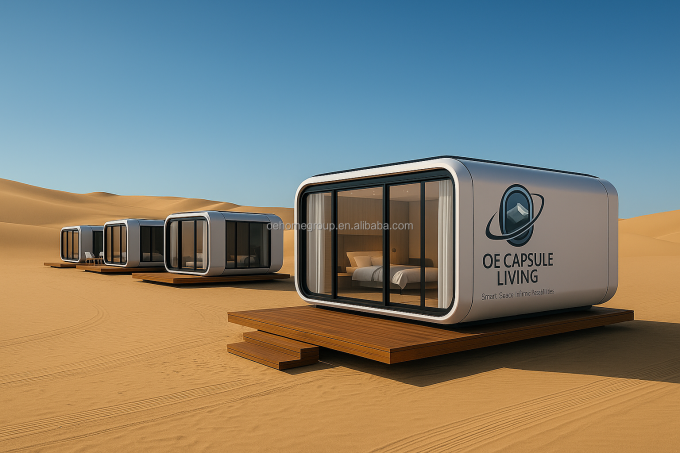 Casas modulares pré-fabricadas de luxo Holiday Resort Hotel Apple Cabin Capsule House 3