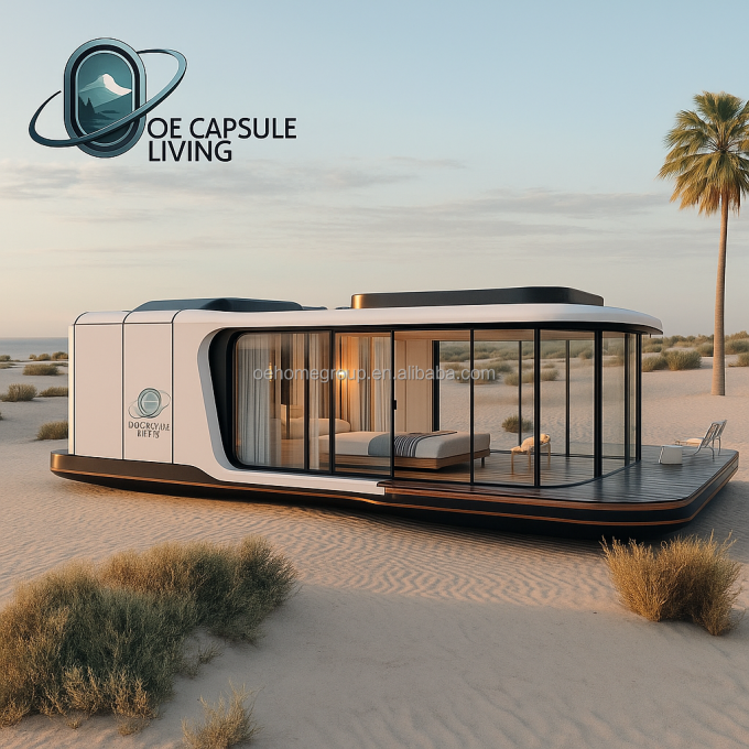 Casa Dormir Hotel Casa Contêiner Natureza Resort Construção de Aço Pré-fabricada Para Famílias 5