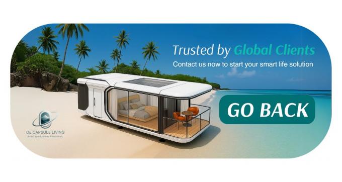 Quarto de Luxo Sala de Estar Moderno Pré-fabricado Smart Tiny Space Capsule Mobile Modular Container Capsule House Hotel 33