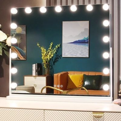 Maquiagem Countertop Vanity Mirror 5x iluminado 360 graus girado