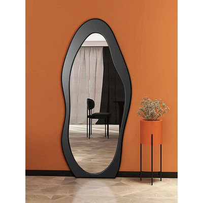 Piso em pé grande arco iluminado espelho de comprimento de corpo inteiro com luzes LED em prata