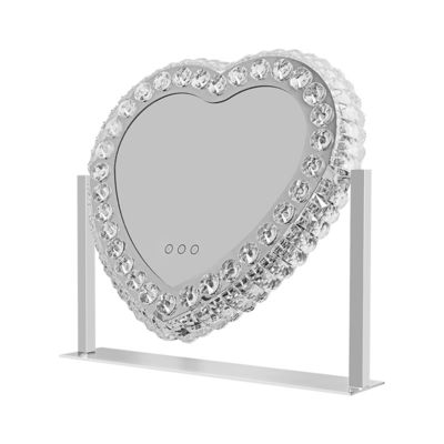 Coração Cristal Vanity Mirror Led Espelho de ampliação ODM