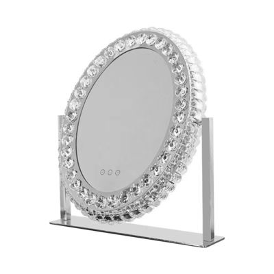 LED Light Up Maquiagem Espelho Cristal Vanity Espelho Hollywood Estilo