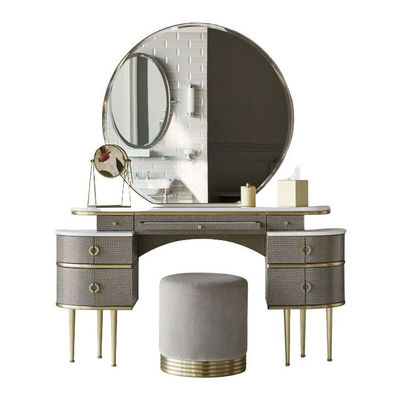 MDF Iluminado Corner Vanity Set Dressing Table