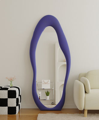 Corpo Decorativo Espelho Curvo de Comprimento Completo Espelho de Piso Arqueado de Grande Tamanho
