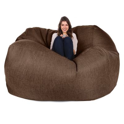 Outdoor 7Ft Saco de feijão gigante cadeira de salão Macia Falsa Pele Tecido EPS preencher