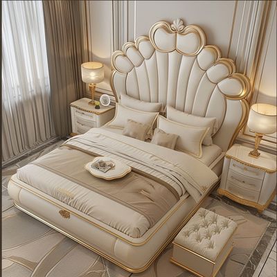 Casa Mobiliário de quarto King Size Design moderno Camas duplas de luxo com tamanhos personalizados