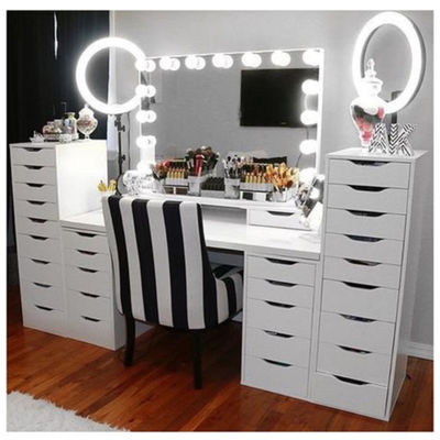 Tabela de vestiário personalizada de Hollywood Espelho de mesa para quarto