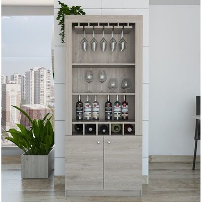 Estantes para armários de vinhos de aço inoxidável com controle de temperatura e prateleiras de madeira