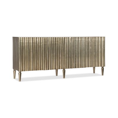 Consola de gabinete de TV de painel de madeira sólida