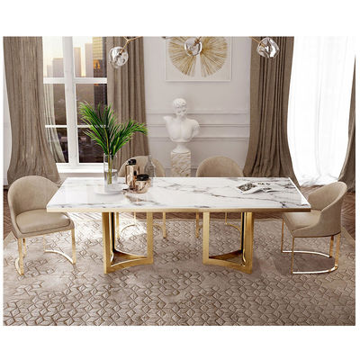 2020 Hot Seller Marble Inlay mesa de jantar com design personalizado e padrão sólido