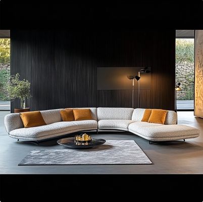 Sofá de sala de estar minimalista Design de moda italiano para relaxamento e conforto no lazer
