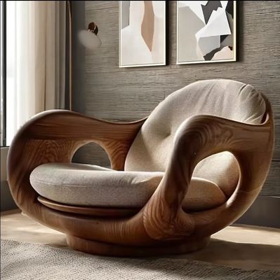 Hotel Reclining Tipo 1 de estilo italiano Sofá de madeira sólida Cadeira Creative Convertible Primeira Classe Cabine Log Design