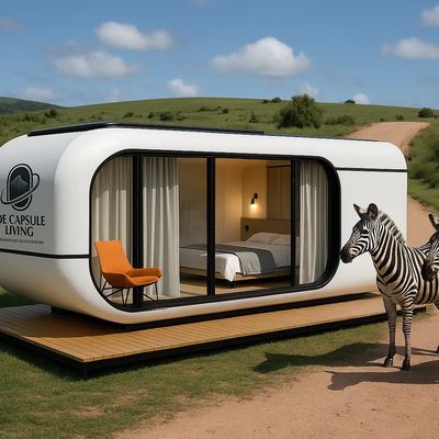Casa de contêiner de transporte moderna de luxo de 20 pés, pequena estrutura de aço pré-fabricada residencial para hotéis, vilas e espaço de apartamentos
