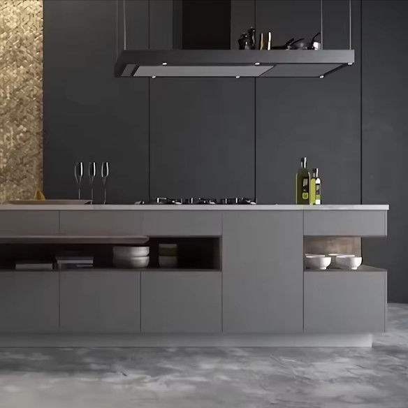 Armários de parede modulares de madeira maciça Armário de cozinha de despensa modular acabamento de laca 1